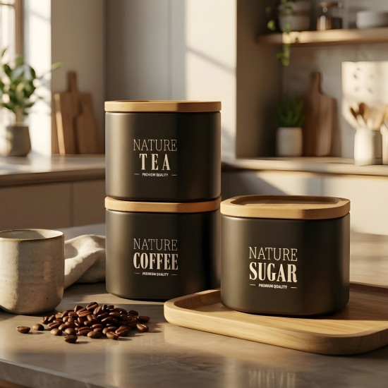 Iron Spice Jar Set - 3 Pcs